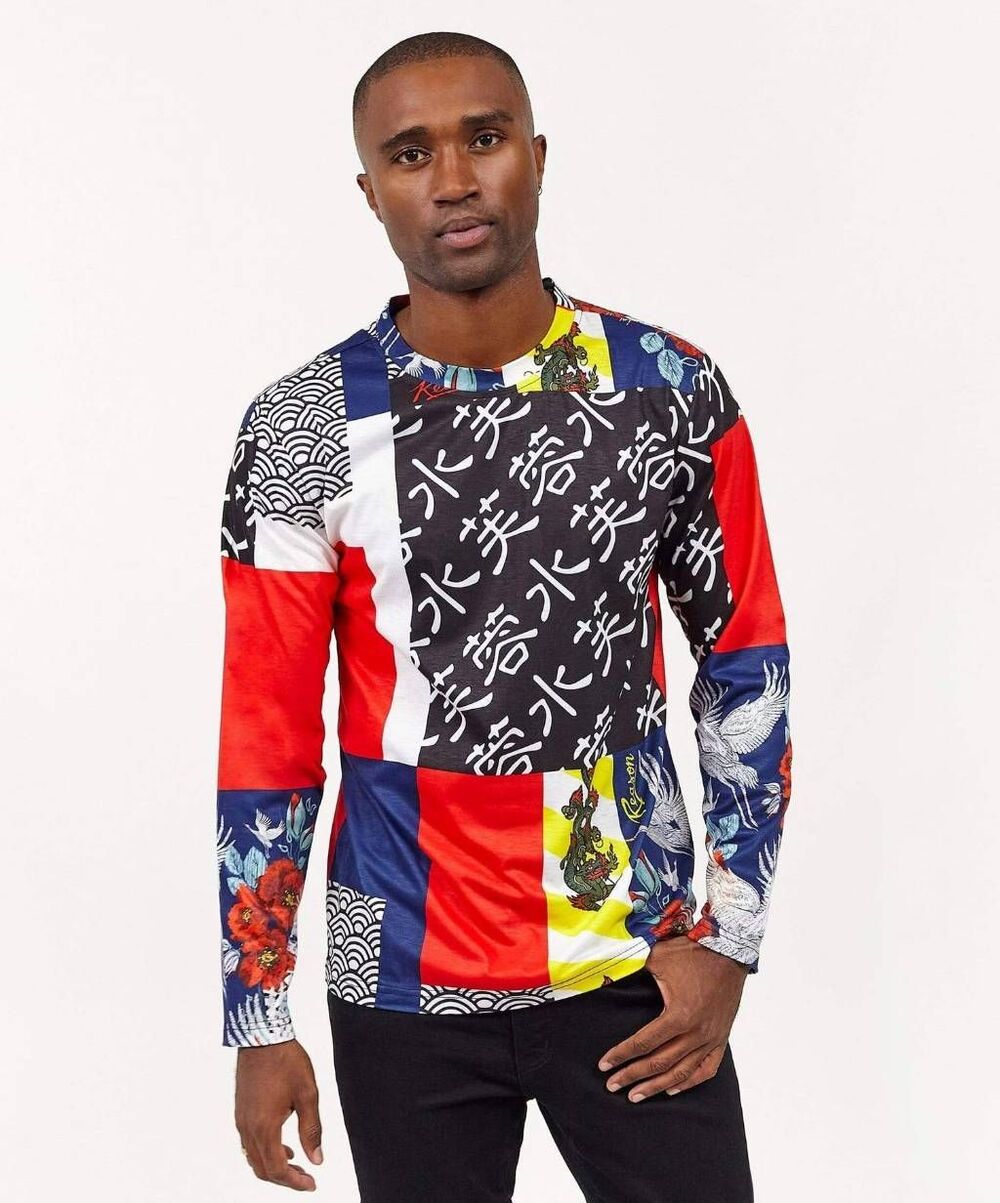 New XL Reason Swan Long Sleeve Streetwear Casual Pullover Tee Tshirt NWT